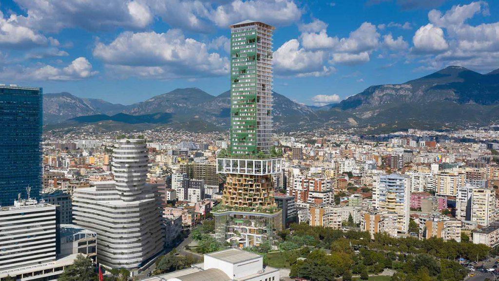 Tirana Multifunctional Tower, Shigeru Ban Architects, Albanien