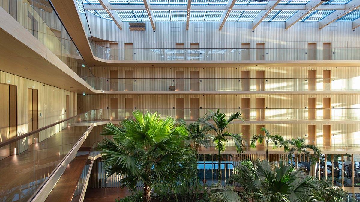 Atrium, Hotel Jakarta, SeARCH, Amsterdam, Holzbau