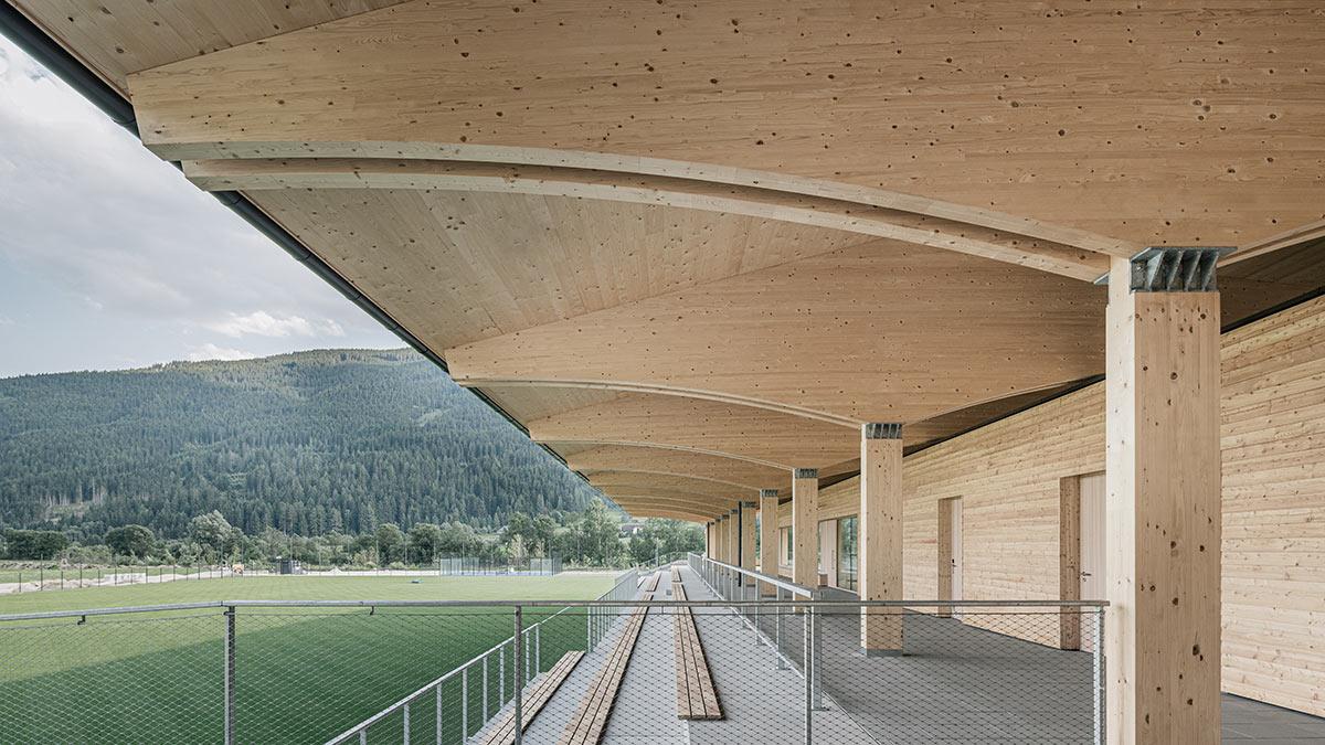 Zuschauertribüne, Lungau Arena, LP Architektur, Salzburg, Sportstättenbau, Holzbotschafter