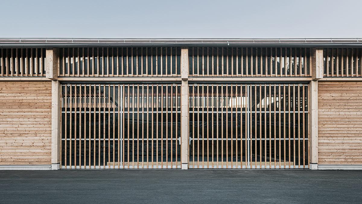 Fassade Mehrzweckhalle, Lungau Arena, LP Architektur, Salzburg, Sportstättenbau, Holzbotschafter