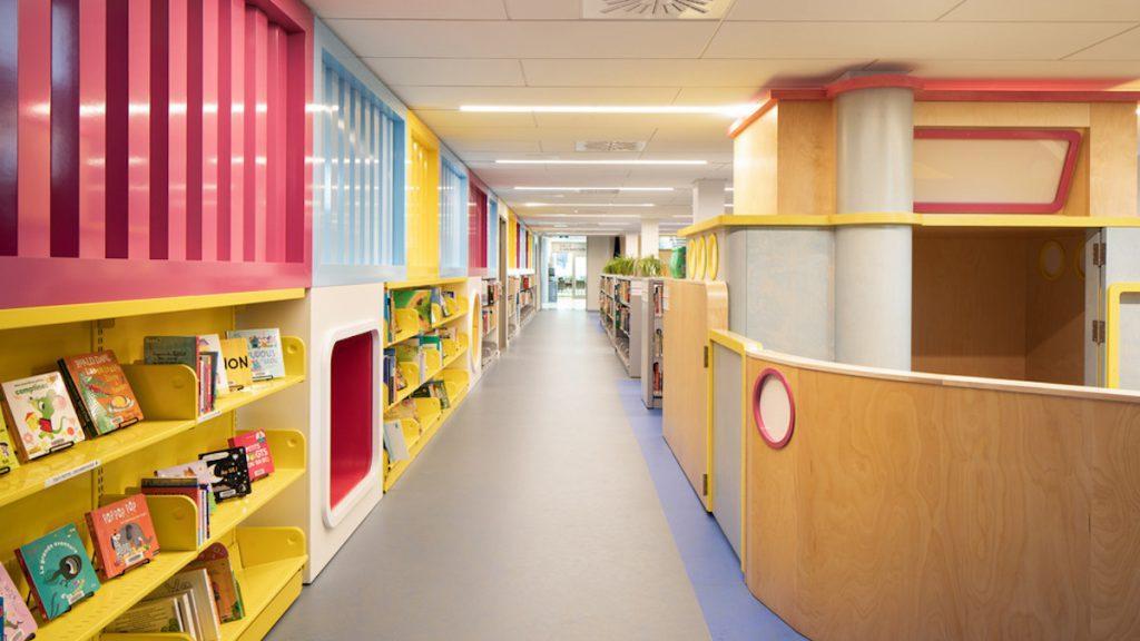 Kinderbereich Spielräume Bibliothek Maisonneuve
