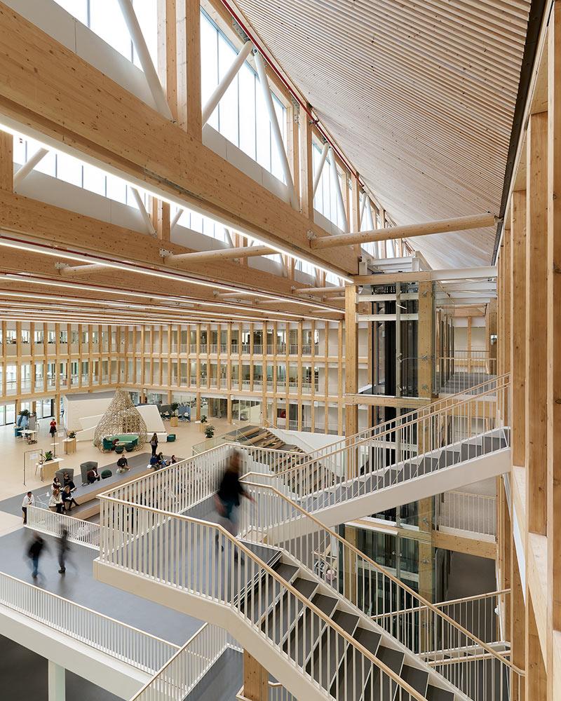 Atrium, Danone In'Cube Research and Innovation Center, Arte Charpentier, Frankreich