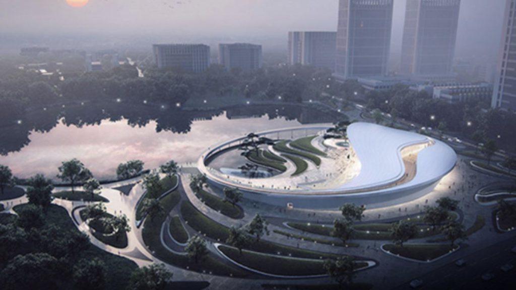 das Tianfu TCM Museum in Chengdu nach einem Design von MUDA Architects
