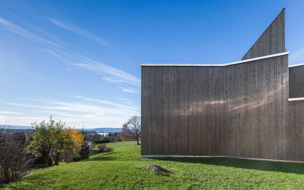 Holzfassade des Studentenwohnheims