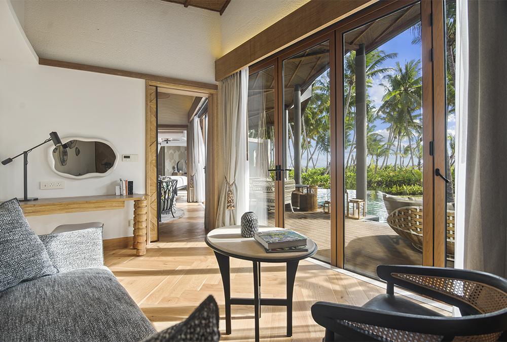 Luxuriös, nachhaltig und mit viel Handarbeit gestaltet: Die Villen des neuen Waldorf Astoria auf den Seychellen. (Bild: Waldorf Astoria)