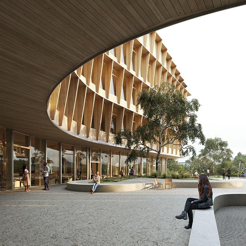 Ecotope Campus, Holzbau, Masterplan, 3XN, EPFL, Lausanne, Schweiz