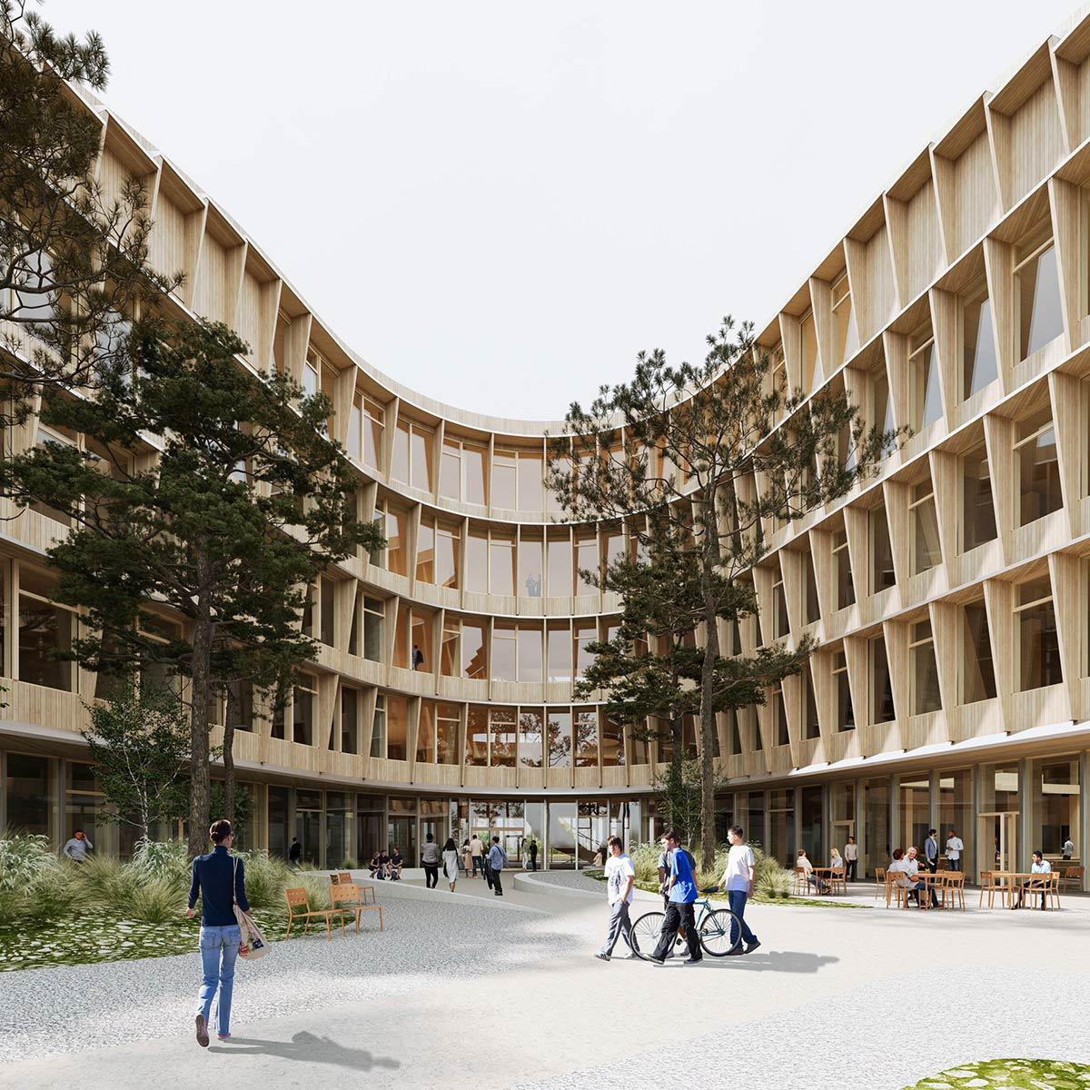 Ecotope Campus, Holzbau, Masterplan, 3XN, EPFL, Lausanne, Schweiz