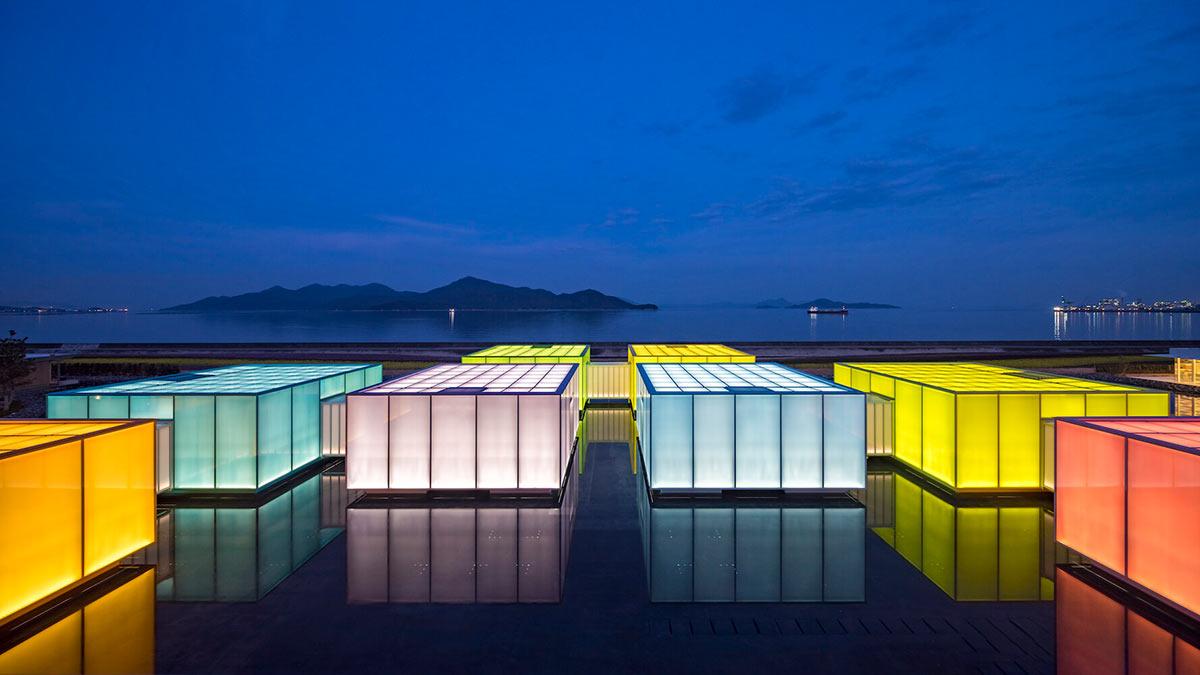 Floating Galeries, Simose Art Museum, Hiroshima, Japan, Shigeru Ban, Art Garden Villa