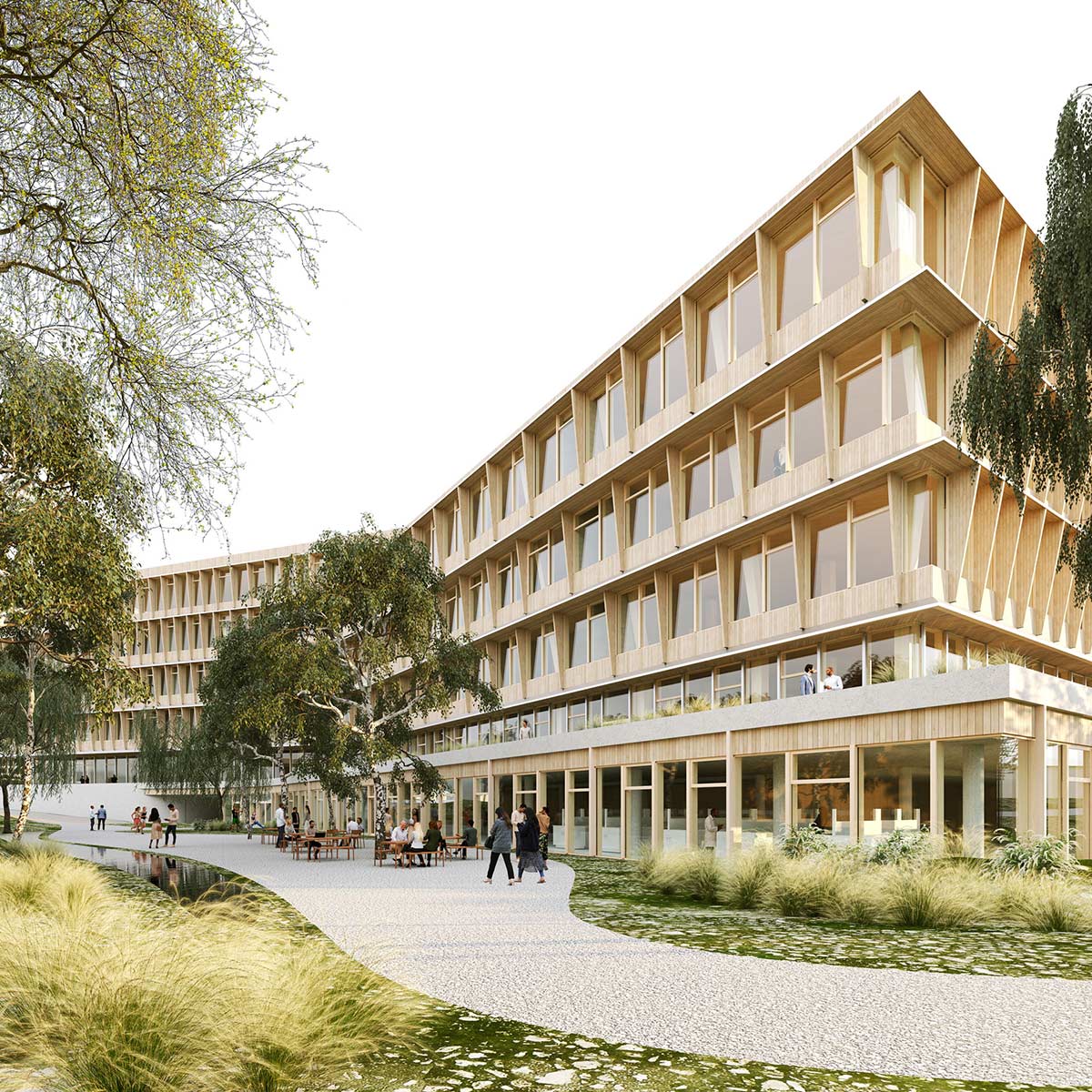 Ecotope Campus, Holzbau, Masterplan, 3XN, EPFL, Lausanne, Schweiz