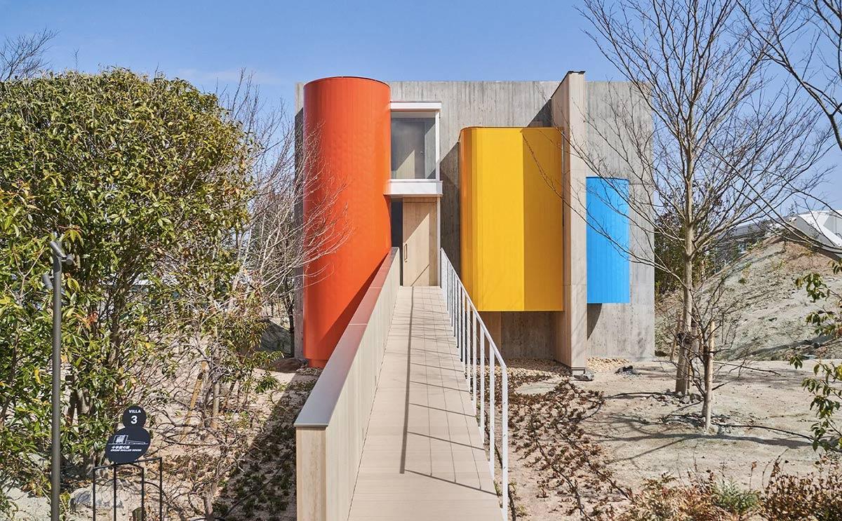 Cross Wall House, Simose Art Museum, Hiroshima, Japan, Shigeru Ban, Art Garden Villa