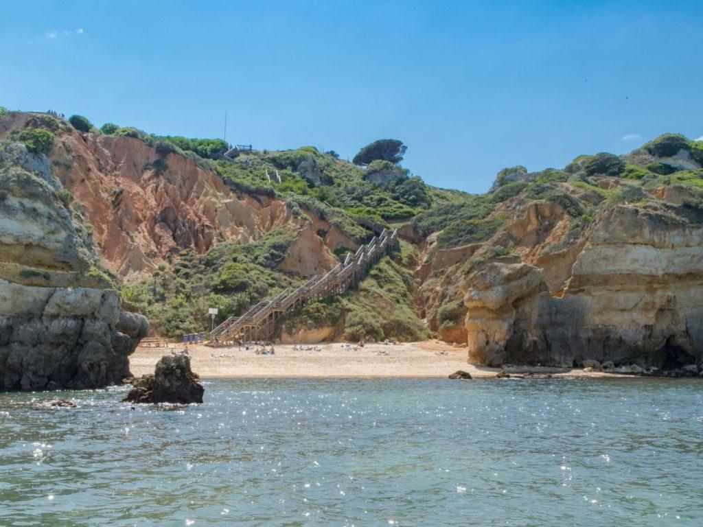 Die Bucht Praia do Camilo bei der portugiesischen Stadt Lagos