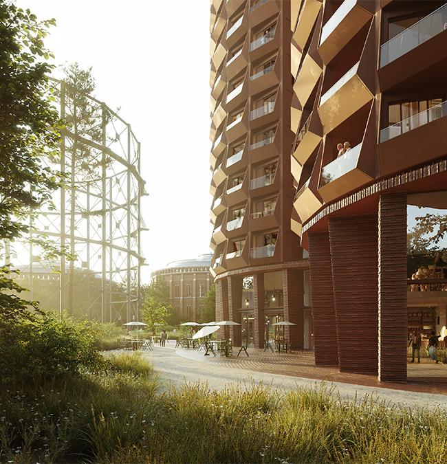 „Stadsljus“: Stockholms rundes Wohn-Wahrzeichen. (Bild: COBE & Yellon)