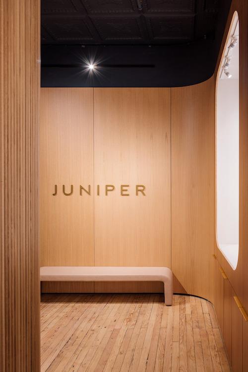 Juniper Workspace, SoHo; Eingagsbereich; Eichenholzwände