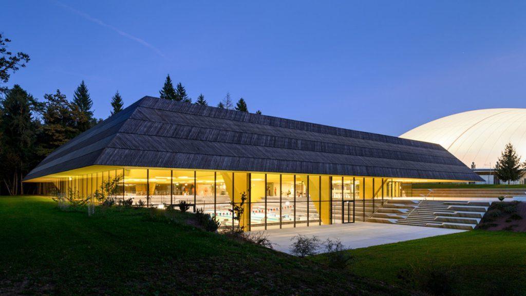 Hallenbad Češča Vas; Novo mesto; Slowenien; Enota Architects; Velodrom; Olimpijski Center Novo mesto