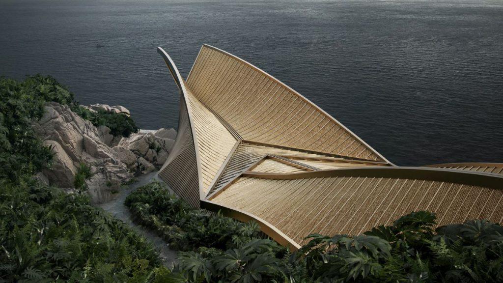 Um Nachhaltigkeits-Prinzipien Genüge zu tun, sollen beim Reef Restaurant vor allem lokale Materialien und Holz eingesetzt werden.
