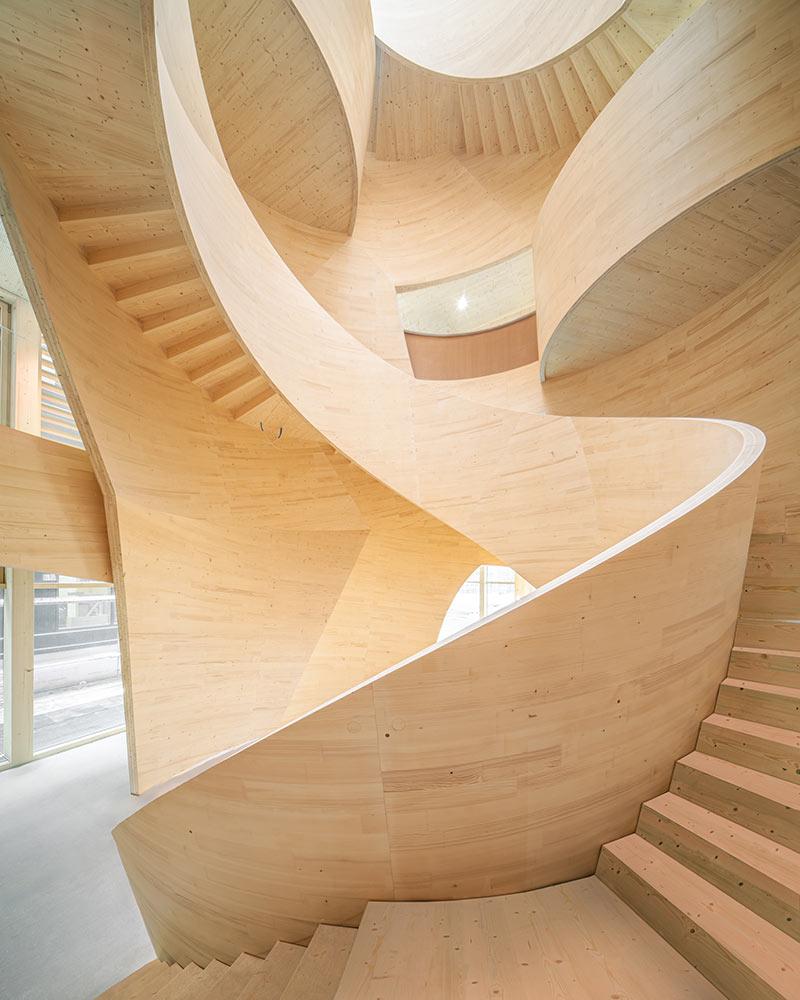 Stammhaus Blumer Lehmann, Gossau, Schweiz, K&L Architekten, Holzbau, ICD Universität Stuttgart 