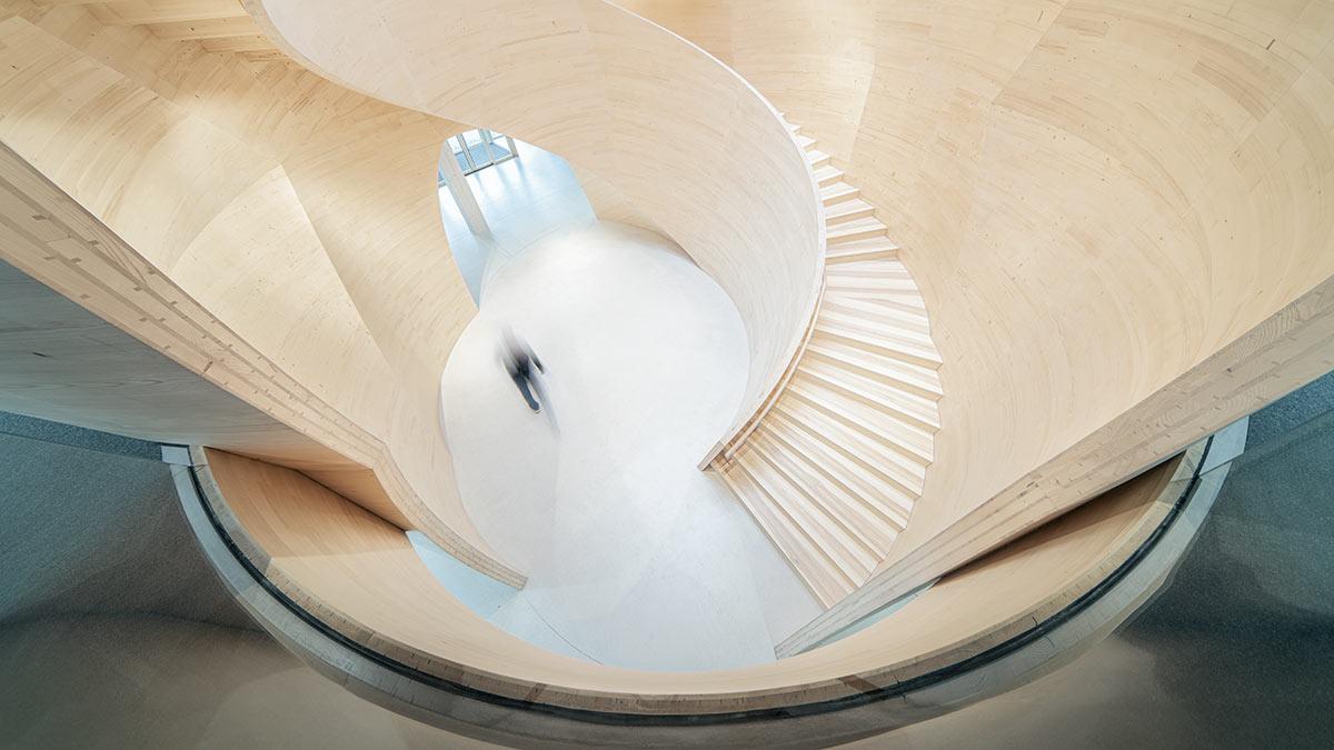 Stammhaus Blumer Lehmann, Gossau, Schweiz, K&L Architekten, Holzbau, ICD Universität Stuttgart
