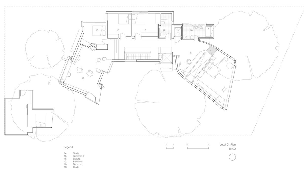 Kew Residence, Plan