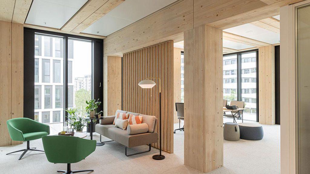 Timber Pioneer, Musterbüro, UBM Development, Frankfurt, Holzbau