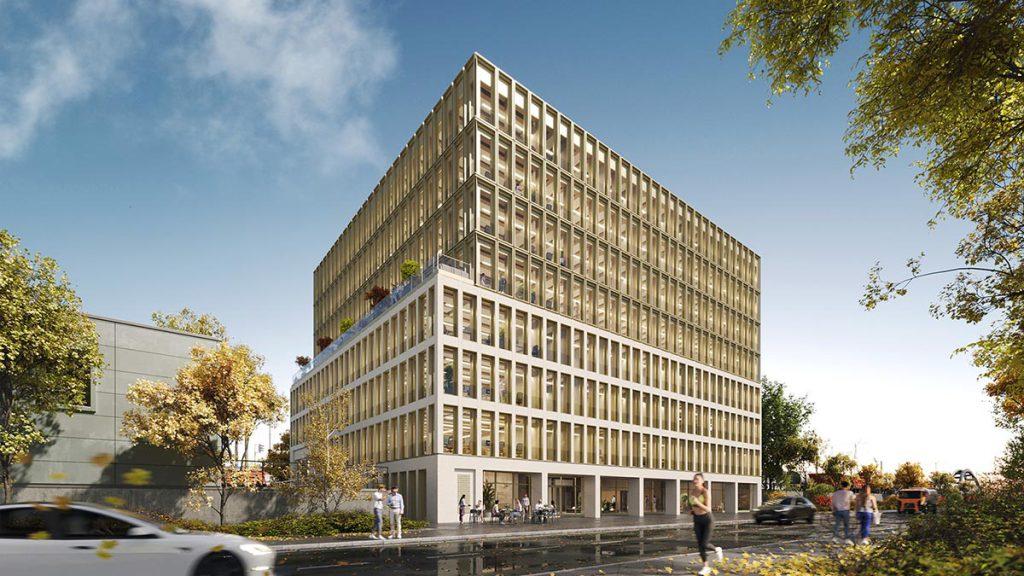 Timber Port, Medienhafen, Düsseldorf, Holz-Hybrid-Bau, UBM Development, sop architekten, merz kley partner