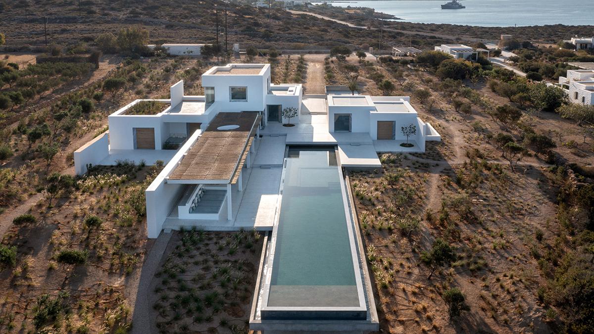 Das Paros Haus von vorne.