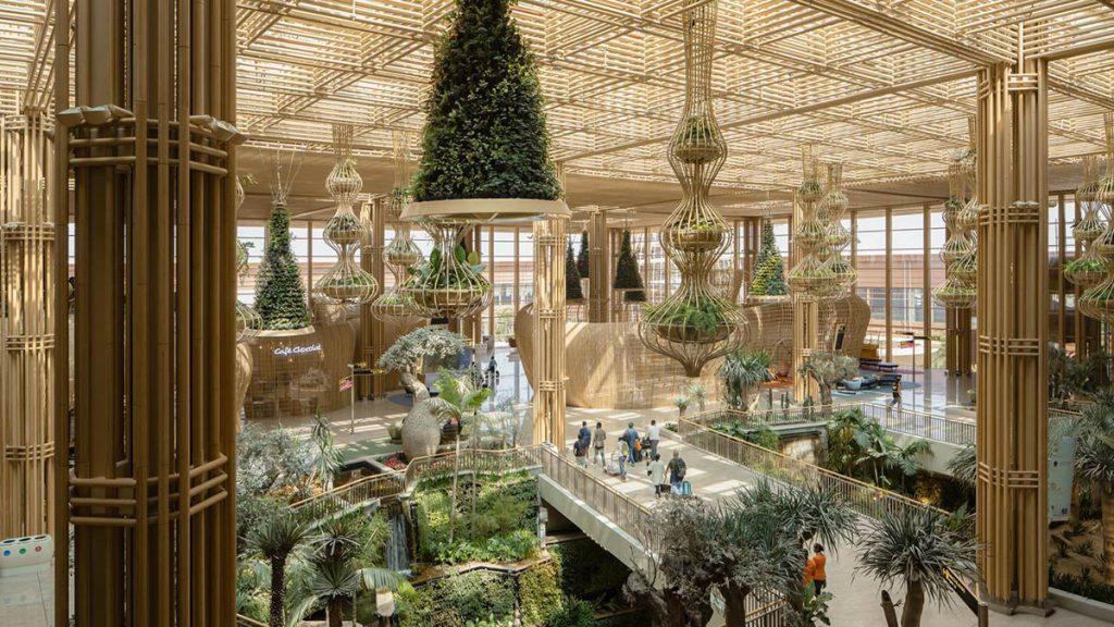 Kempegowda International Airport, Skidmore, Owings & Merrill, Enter Projects Asia, Bambus, Indien, Bangalore