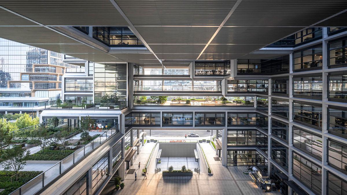 Das Zentrum des Alibaba Campus.