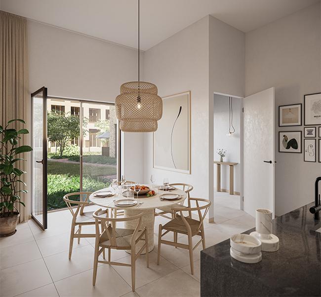 Der neue gebaute Wohnblock wird mit 165 Apartments, Co-Living-Bereichen, viel Grünlandschaft, öffentlichen Zonen und Geschäften aufwarten. (Bild: Nanopixel)