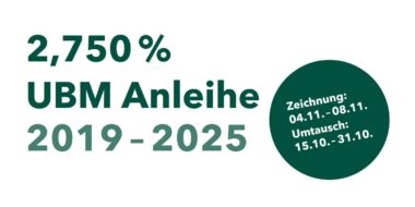 Emission einer 6-jährigen UBM-Anleihe mit Kupon von 2,750%